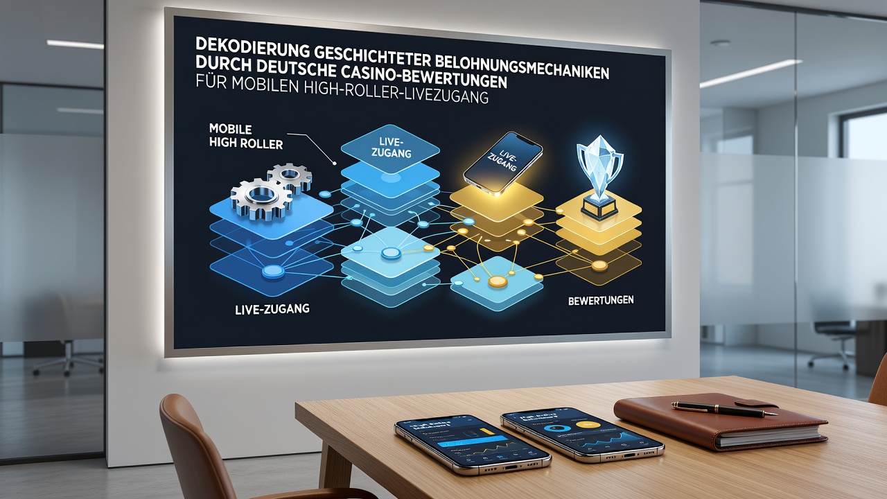 Illustration der Spielerreise durch gestaffelte Belohnungen hin zu mobilen Live-High-Roller-Arenen