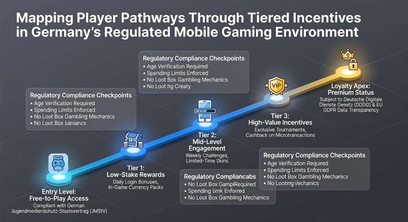 Darstellung gestaffelter Anreizsysteme und Spielerpfade in der mobilen Gaming-Umgebung Deutschlands
