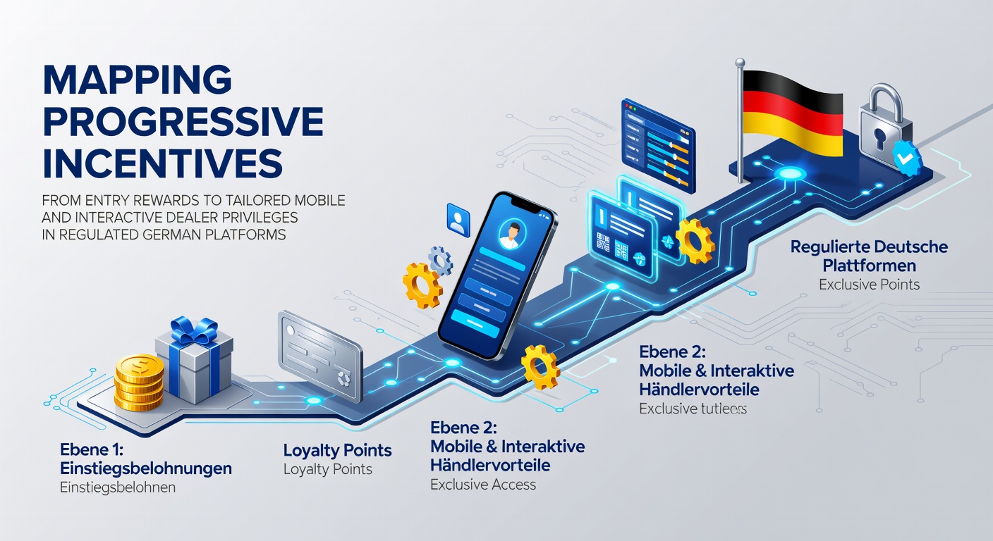 Visualisierung der Progression von Einstiegsbelohnungen hin zu maßgeschneiderten mobilen und interaktiven Dealer-Vorteilen auf regulierten deutschen Plattformen