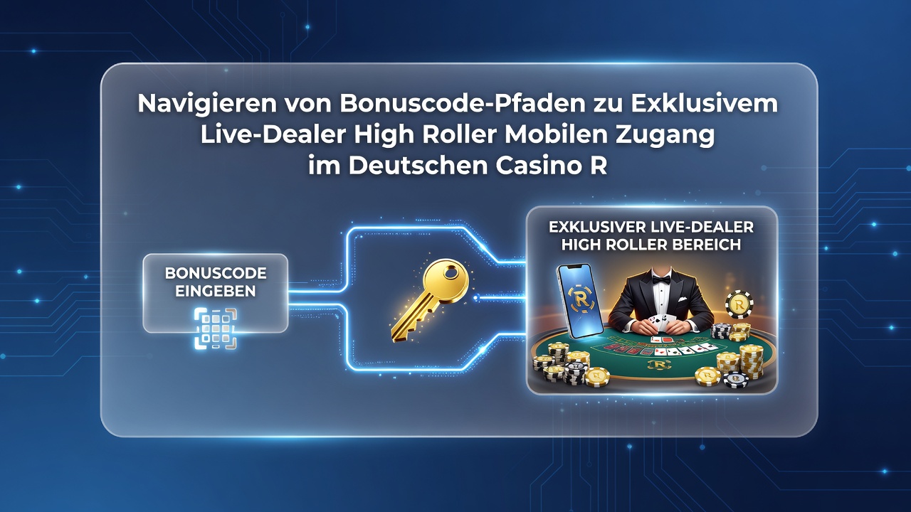 Darstellung von gestaffelten Bonuswegen und Live-Dealer-High-Roller-Mobile-Zugängen