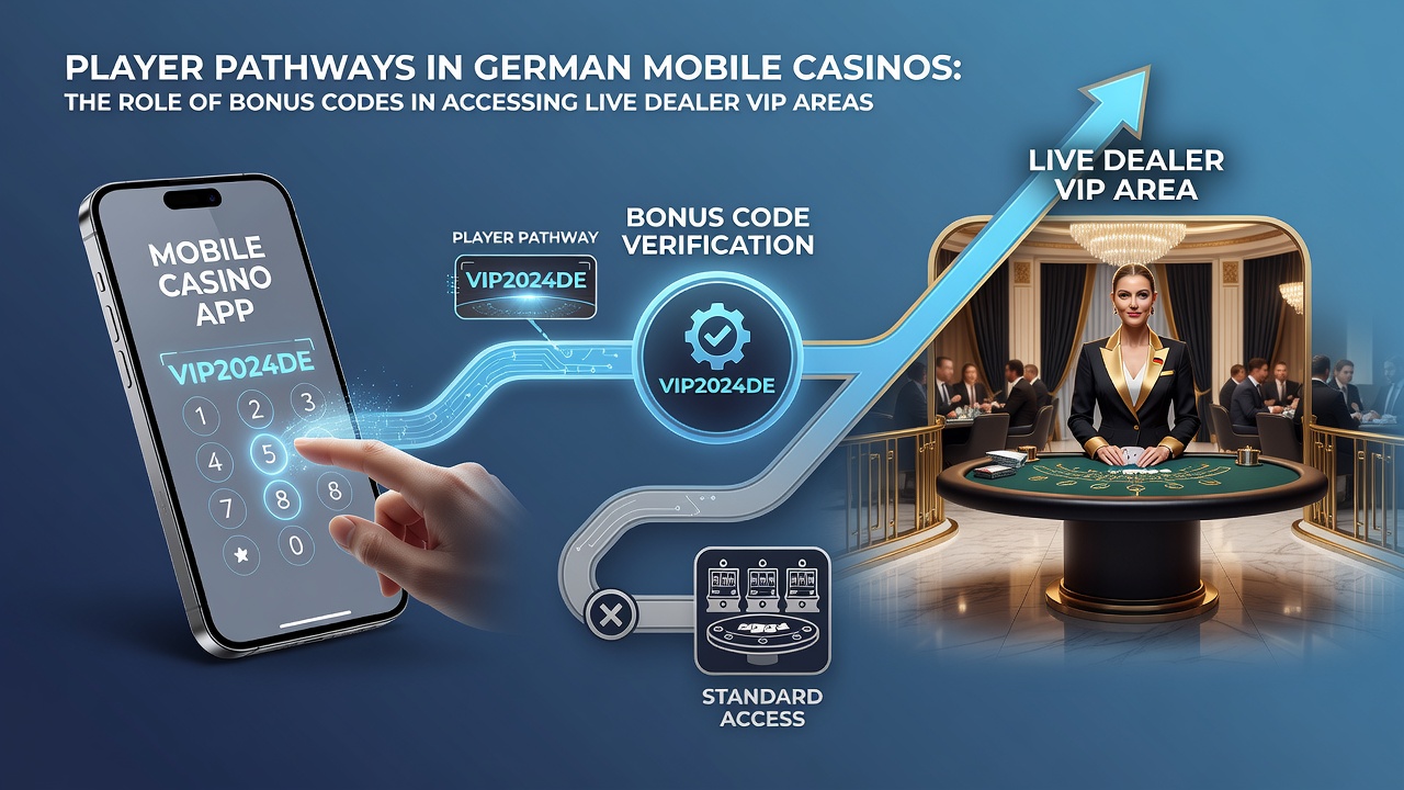 Darstellung von VIP-Live-Dealer-Bereichen und mobilen Bonus-Integrationen in deutschen Casinos
