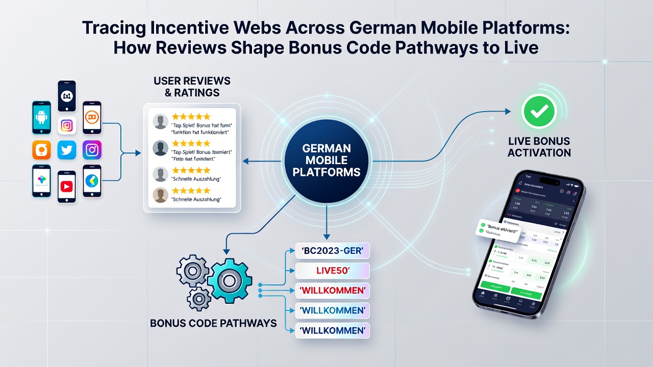 Darstellung von Bonuscode-Pfaden und Bewertungseinflüssen in mobilen Casino-Systemen